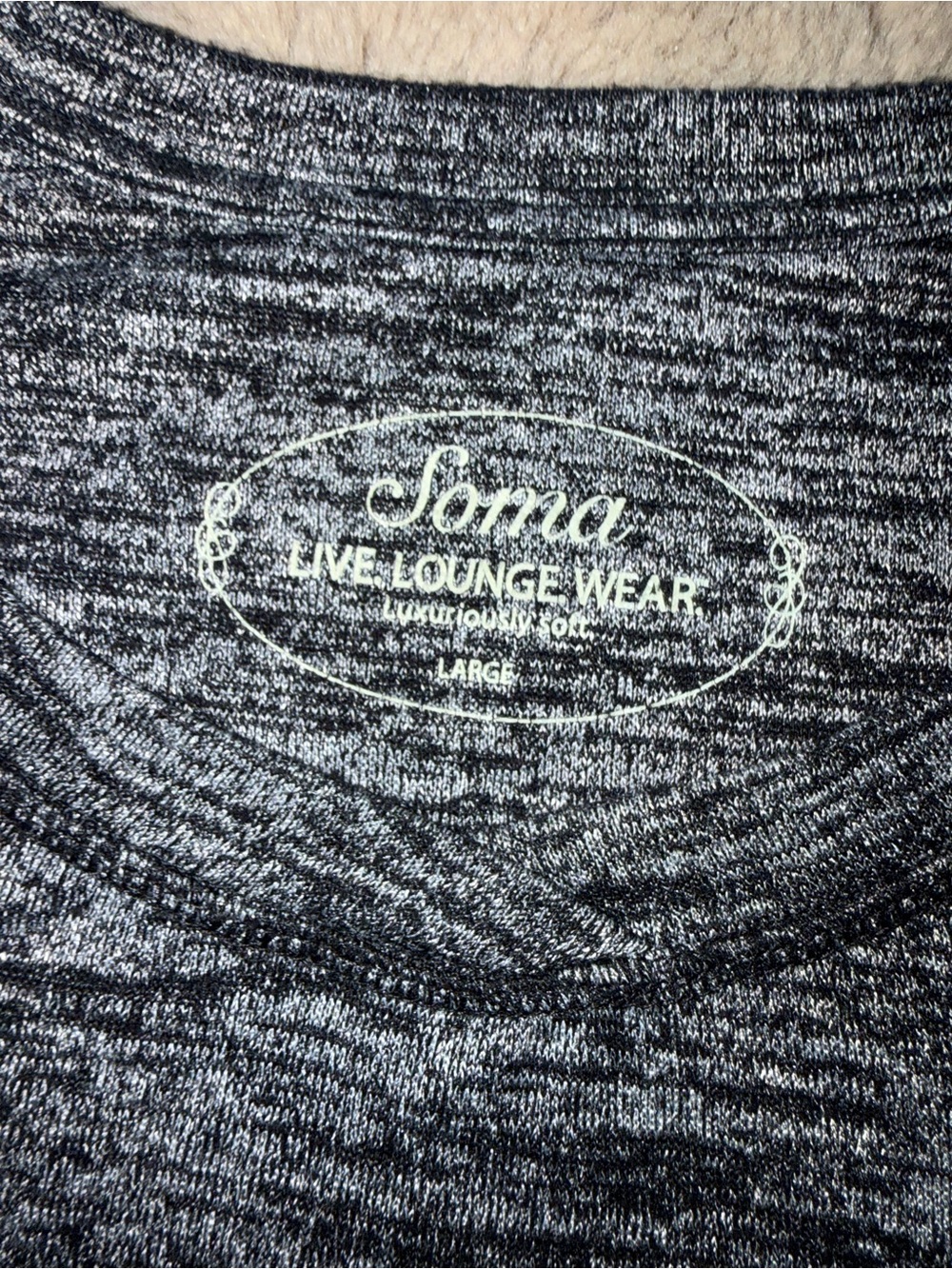 Soma Women’s Large Heathered Black & White Long Sleeve Tunic - Picture 2 of 6